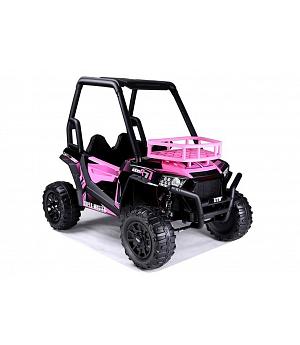 VENTA Buggy-Monster 24v, 2 motores, Ruedas de goma, ROSA-pink, MANDO RC - LE7471